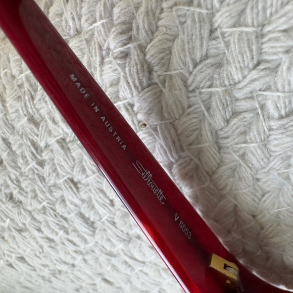 Vintage 80’s Silhouette Mask Lenses Red Marble/gold accents-M8020/V6053 Austria - Picture 11 of 12
